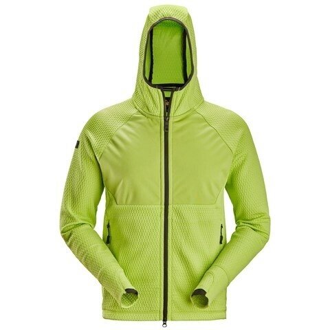 Džemperis SNICKERS WORKWEAR 8405 ar kapuci un rāvējslēdzēju, lime Džemperis SNICKERS WORKWEAR 8405 ar kapuci un rāvējslēdzēju, lime