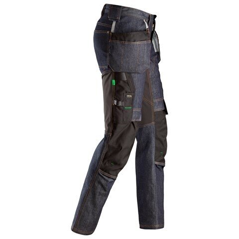 SNICKERS WORKWEAR FlexiWork 6955 džinsu darba bikses ar karājamām kabatām 3