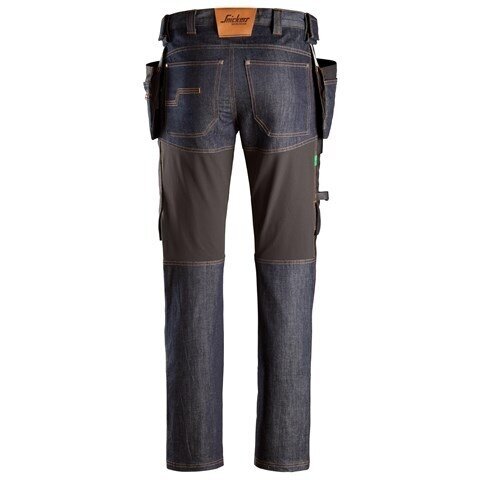 SNICKERS WORKWEAR FlexiWork 6955 džinsu darba bikses ar karājamām kabatām 1 SNICKERS WORKWEAR FlexiWork 6955 džinsu darba bikses ar karājamām kabatām 1