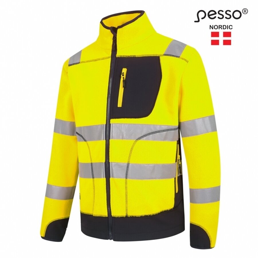 Džemperis Fleece Pesso FL02G dzeltens/zils 2 Džemperis Fleece Pesso FL02G dzeltens/zils 2