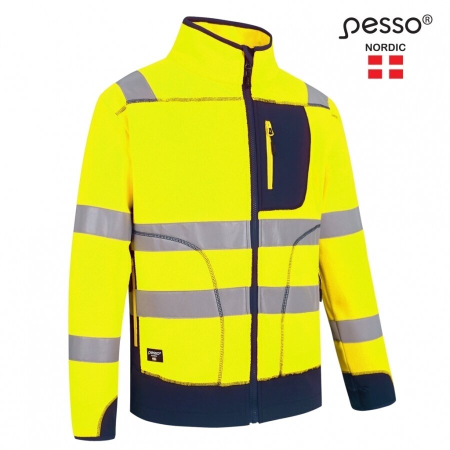 Džemperis Fleece Pesso FL02G dzeltens/zils 1 Džemperis Fleece Pesso FL02G dzeltens/zils 1