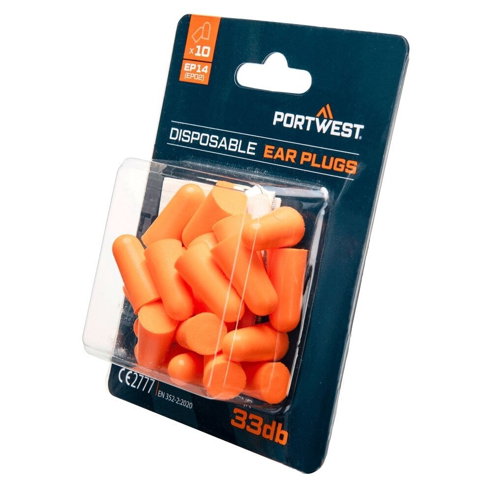 PU putu ausu aizbāžņi PORTWEST EP14 blisteriepakojumā (10 pāri) 1 PU putu ausu aizbāžņi PORTWEST EP14 blisteriepakojumā (10 pāri) 1