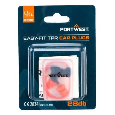 PORTWEST EP22 ausu aizbāžņi ar vadu un uzglabāšanas kasti (1 pāris) PORTWEST EP22 ausu aizbāžņi ar vadu un uzglabāšanas kasti (1 pāris)