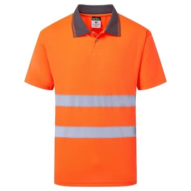 PORTWEST ES477 augstas redzamības īsroku polo krekls