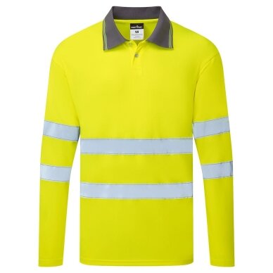 PORTWEST ES277 augstas redzamības polo krekls ar garām piedurknēm 3 PORTWEST ES277 augstas redzamības polo krekls ar garām piedurknēm 3