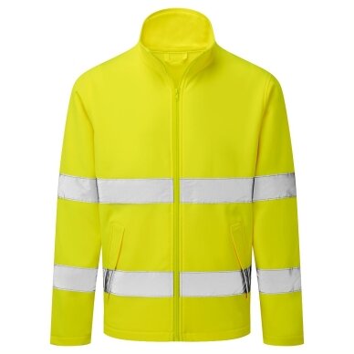 Augstas redzamības ūdensnecaurlaidīga PORTWEST ES428 SOFTSHELL jaka 1 Augstas redzamības ūdensnecaurlaidīga PORTWEST ES428 SOFTSHELL jaka 1