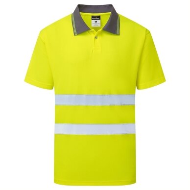 PORTWEST ES477 augstas redzamības īsroku polo krekls 2