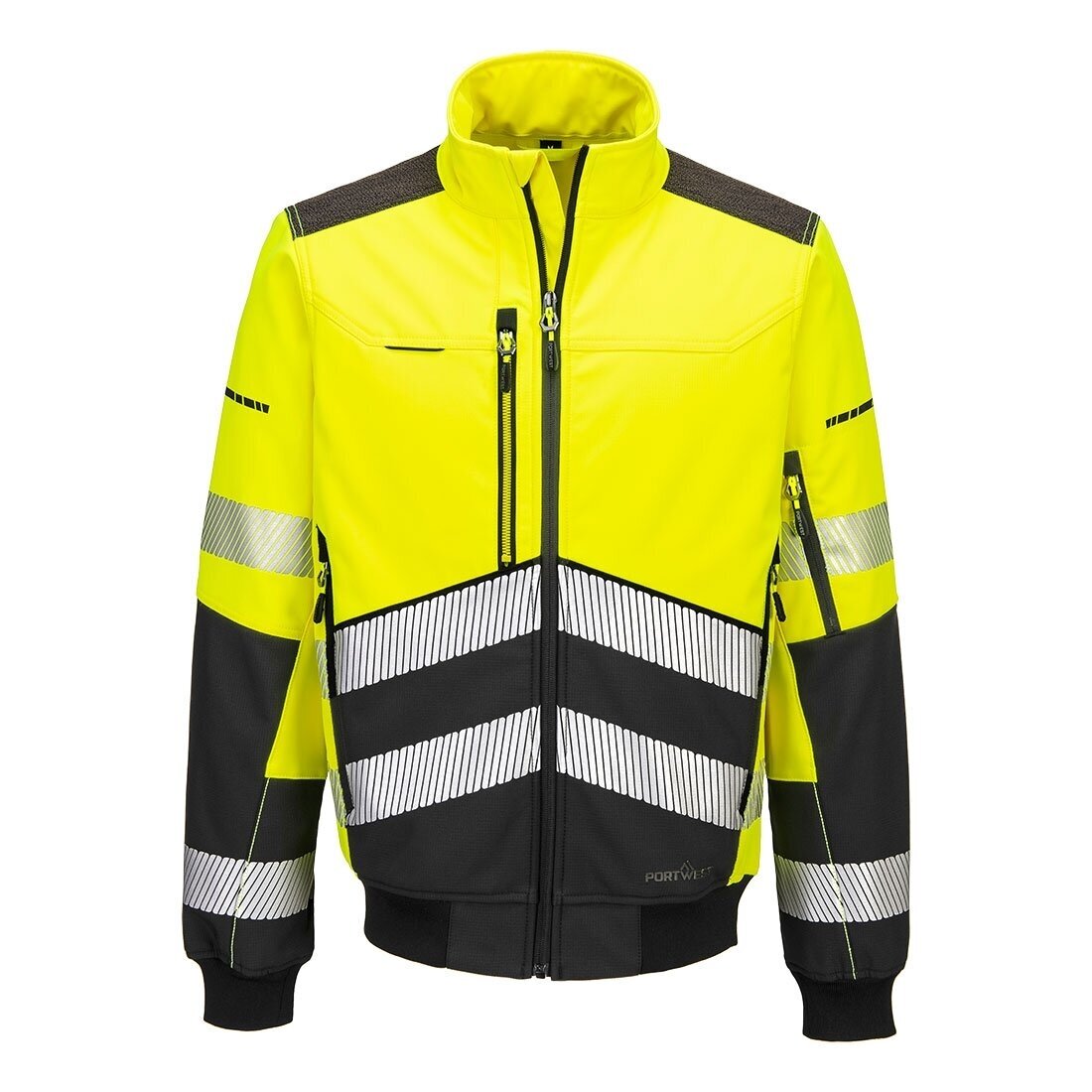 Augstas redzamības PORTWEST EV468 Softshell bomberjaka Augstas redzamības PORTWEST EV468 Softshell bomberjaka