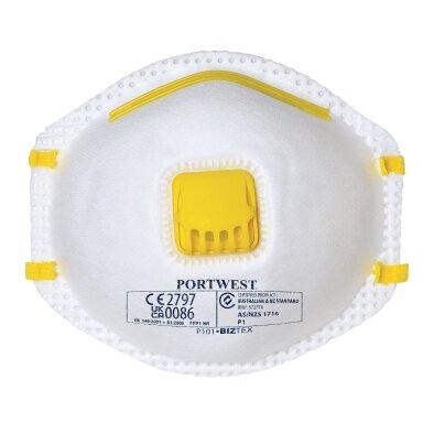 FFP1 respirators ar vārstu Portwest P101, 10 gab.