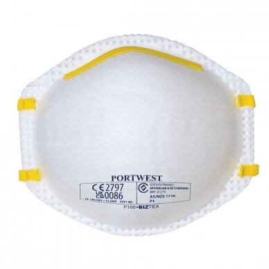 FFP1 respirators Portwest P100, 20 gab. FFP1 respirators Portwest P100, 20 gab.