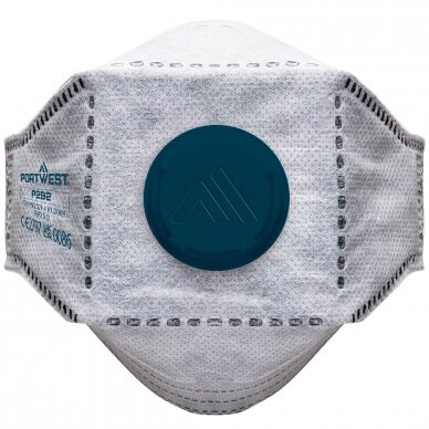 FFP2 dzīvoklis Portwest P292 salokāmo vārstu respirators, 10 gab. FFP2 dzīvoklis Portwest P292 salokāmo vārstu respirators, 10 gab.