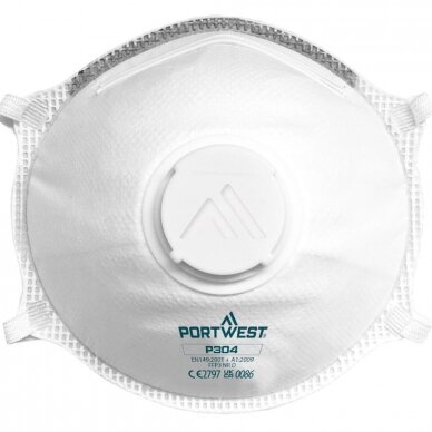FFP3 respirators Portwest P304 ar vārstu, 10 gab.