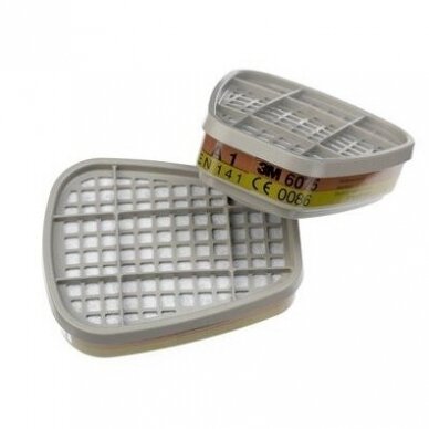 Filtrai 3M 6075 A1 nuo dujų ir formaldehidų Filtrai 3M 6075 A1 nuo dujų ir formaldehidų