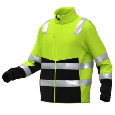 Flīsa džemperis FLEECE-FIT-C2-0402 ar atstarojošām svītrām, labi redzamām detaļām un augstu apkakli. 2 Flīsa džemperis FLEECE-FIT-C2-0402 ar atstarojošām svītrām, labi redzamām detaļām un augstu apkakli. 2