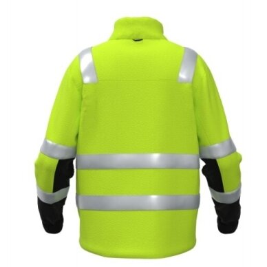 Flīsa džemperis FLEECE-FIT-C2-0402 ar atstarojošām svītrām, labi redzamām detaļām un augstu apkakli. 3