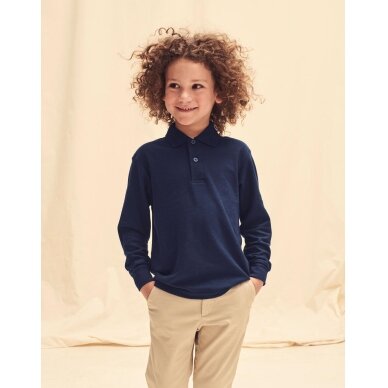 Fruit of the Loom 63-201-0 bērnu polo krekls ar garām piedurknēm 1 Fruit of the Loom 63-201-0 bērnu polo krekls ar garām piedurknēm 1