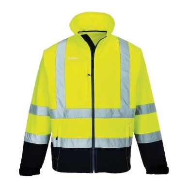 Augstas redzamības kontrastējoša PORTWEST S425 Softshell jaka 2 Augstas redzamības kontrastējoša PORTWEST S425 Softshell jaka 2