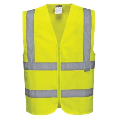 PORTWEST C375 augstas redzamības veste ar atstarojošu lenti un rāvējslēdzēju 2