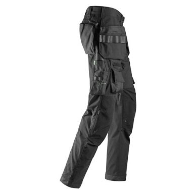 Grīdas segums SNICKERS WORKWEAR FlexiWork 6923 bikses ar karājamām kabatām, melnas 2