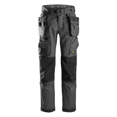 Grīdas segums SNICKERS WORKWEAR FlexiWork 6923 bikses ar karājamām kabatām, tumši pelēkas Grīdas segums SNICKERS WORKWEAR FlexiWork 6923 bikses ar karājamām kabatām, tumši pelēkas