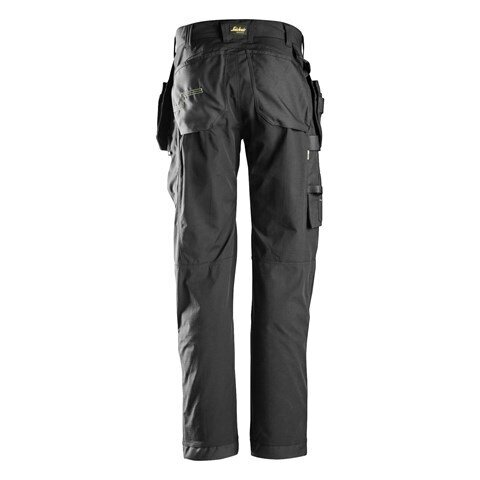 Grīdas segums SNICKERS WORKWEAR FlexiWork 6923 bikses ar karājamām kabatām, melnas 1