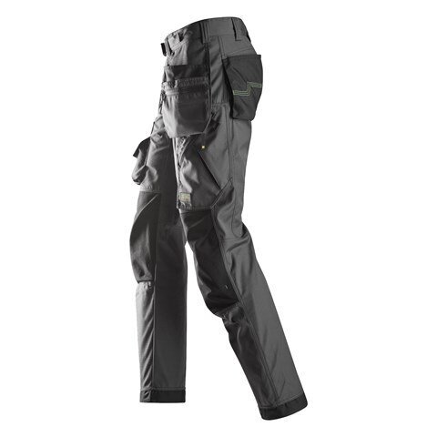 Grīdas segums SNICKERS WORKWEAR FlexiWork 6923 bikses ar karājamām kabatām, tumši pelēkas 2