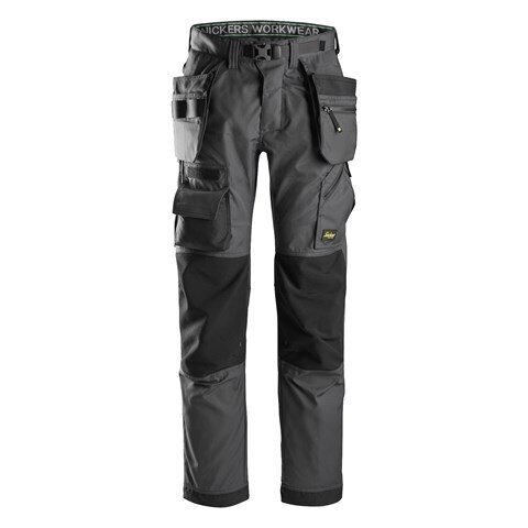 Grīdas segums SNICKERS WORKWEAR FlexiWork 6923 bikses ar karājamām kabatām, tumši pelēkas Grīdas segums SNICKERS WORKWEAR FlexiWork 6923 bikses ar karājamām kabatām, tumši pelēkas