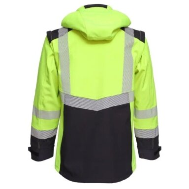 Švarkas BoSafety JK-TRANSFORMER-C2-0411 su nusegamomis rankovėmis, geltonas / mėlynas Švarkas BoSafety JK-TRANSFORMER-C2-0411 su nusegamomis rankovėmis, geltonas / mėlynas