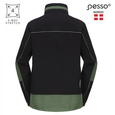 Švarkas Pesso Titan 125 DS125Z Spandex/Cordura, žalias Švarkas Pesso Titan 125 DS125Z Spandex/Cordura, žalias