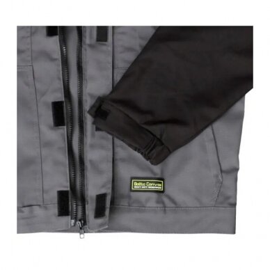 Švarkas BoSafety Baltic Canvas JK-CAN-0602, pilkas / juodas 2 Švarkas BoSafety Baltic Canvas JK-CAN-0602, pilkas / juodas 2