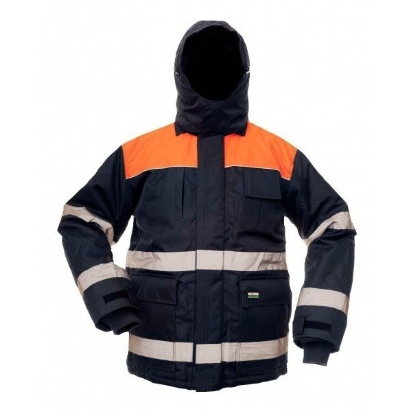 Striukė BoSafety WJ-CANVAS-1103 su atšvaito juostomis, mėlyna-oranžinė Striukė BoSafety WJ-CANVAS-1103 su atšvaito juostomis, mėlyna-oranžinė