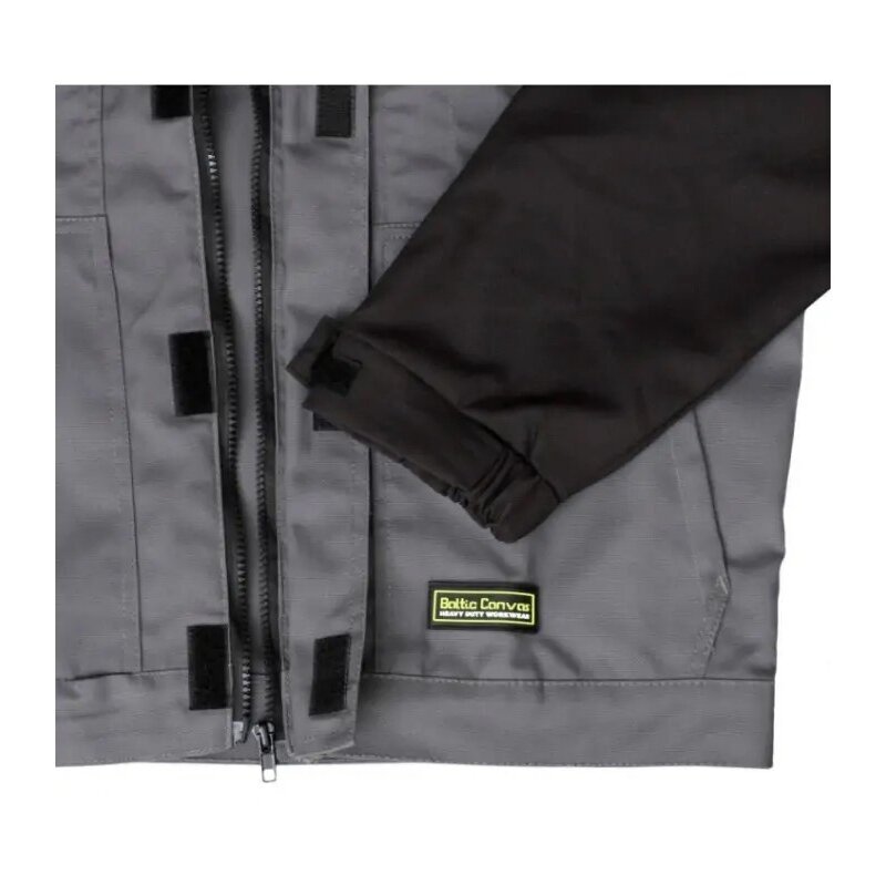 Švarkas BoSafety Baltic Canvas JK-CAN-0602, pilkas / juodas 2 Švarkas BoSafety Baltic Canvas JK-CAN-0602, pilkas / juodas 2