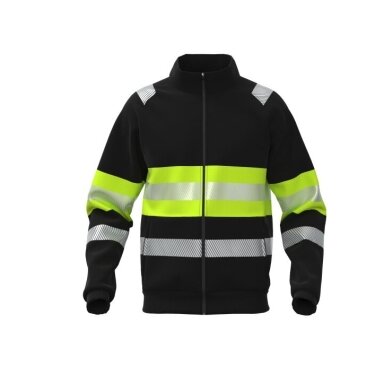 BoSafety ML-FENIX-C1-0204 džemperis ar atstarojošām svītrām, labi redzamām detaļām un paaugstinātu apkakli