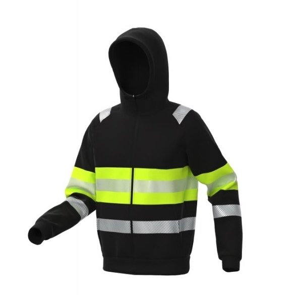 BoSafety FENIXPLUS-C1-0204 džemperis ar atstarojošām detaļām, paaugstinātu apkakli un kapuci 1 BoSafety FENIXPLUS-C1-0204 džemperis ar atstarojošām detaļām, paaugstinātu apkakli un kapuci 1