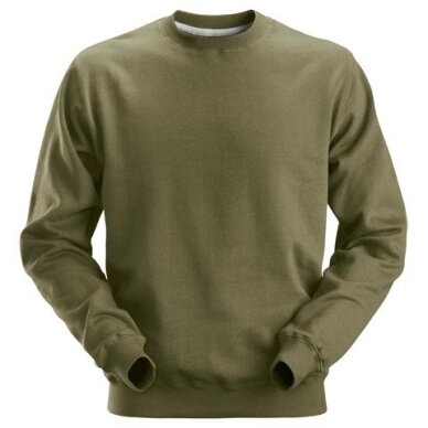 Klasisks kokvilnas džemperis SNICKERS WORKWEAR 2810, khaki