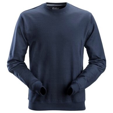 Klasisks kokvilnas džemperis SNICKERS WORKWEAR 2810, tumši zila Klasisks kokvilnas džemperis SNICKERS WORKWEAR 2810, tumši zila