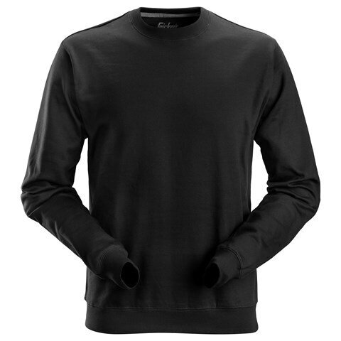 Klasisks kokvilnas džemperis SNICKERS WORKWEAR 2810, melns