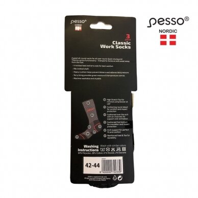 Kokvilnas zeķes Pesso KOCOT, 3 pāri 1 Kokvilnas zeķes Pesso KOCOT, 3 pāri 1