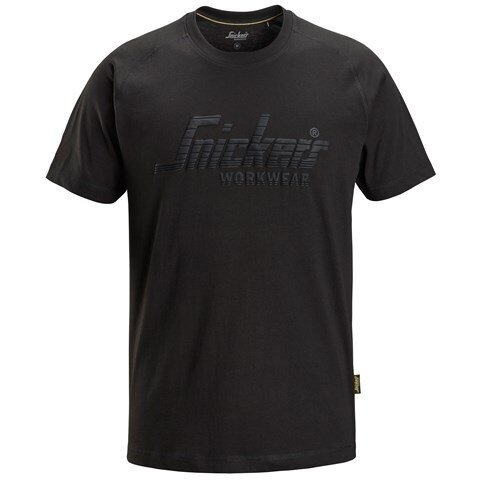 Kokvilnas SNICKERS WORKWEAR 2590 T-krekls ar logotipu, melns Kokvilnas SNICKERS WORKWEAR 2590 T-krekls ar logotipu, melns