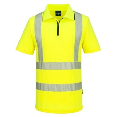 PORTWEST KX302 augstas redzamības polo krekls ar rāvējslēdzēju