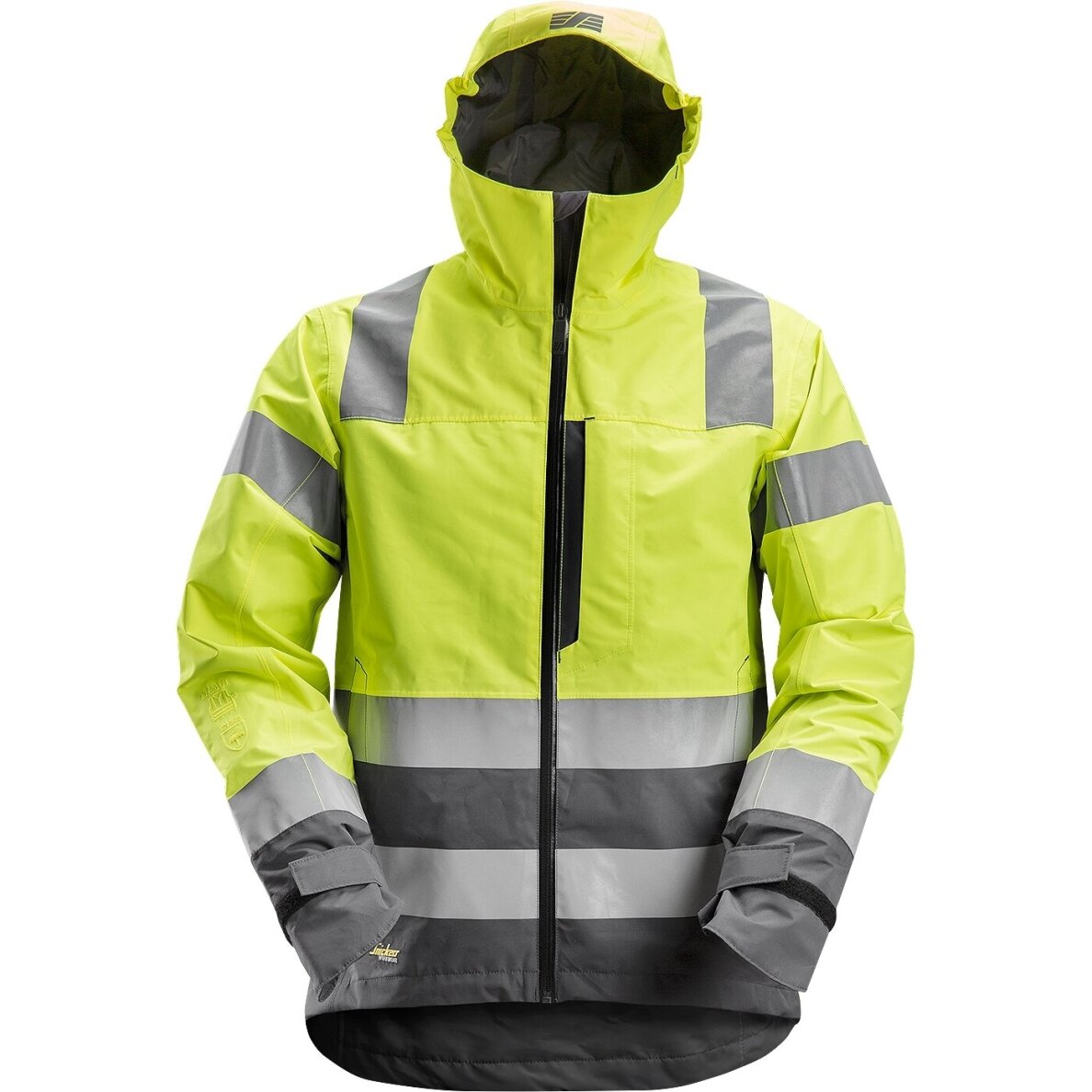 Lietusmētelis AllroundWork Hi-Vis SNICKERS WORKWEAR, 3. klase, dzeltens Lietusmētelis AllroundWork Hi-Vis SNICKERS WORKWEAR, 3. klase, dzeltens
