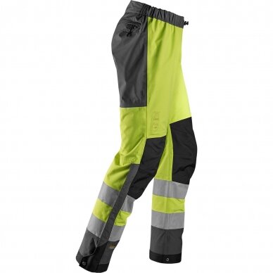 Lietaus kelnės AllroundWork Hi-Vis SNICKERS WORKWEAR, klasė 2 2 Lietaus kelnės AllroundWork Hi-Vis SNICKERS WORKWEAR, klasė 2 2
