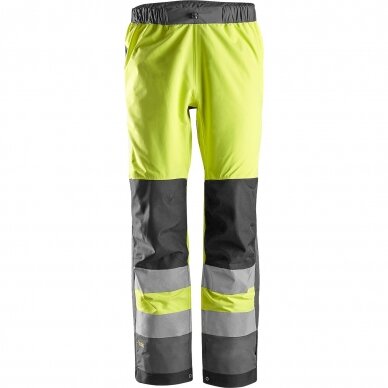 Lietaus kelnės AllroundWork Hi-Vis SNICKERS WORKWEAR, klasė 2 Lietaus kelnės AllroundWork Hi-Vis SNICKERS WORKWEAR, klasė 2