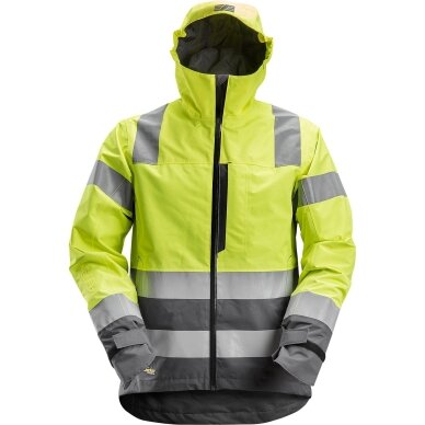 Lietusmētelis AllroundWork Hi-Vis SNICKERS WORKWEAR, 3. klase, dzeltens
