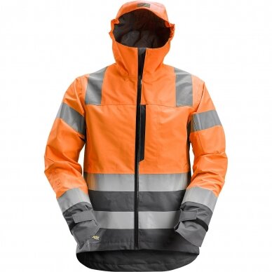 Lietusmētelis AllroundWork Hi-Vis SNICKERS WORKWEAR, 3. klase, Lietusmētelis AllroundWork Hi-Vis SNICKERS WORKWEAR, 3. klase,
