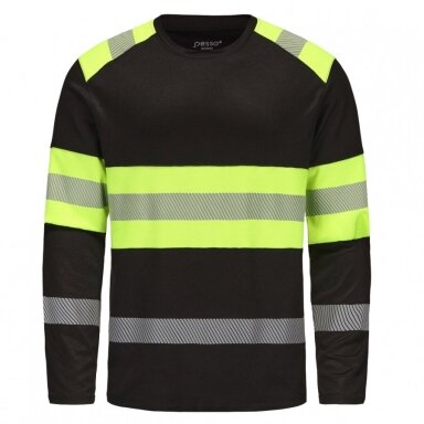 Krekls ar garām piedurknēm PESSO Hi-vis, melns