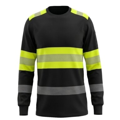Krekls ar garām piedurknēm BoSafety RICO LONG Hi vis, C1 klase