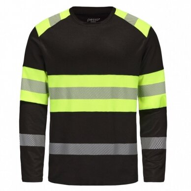 Krekls ar garām piedurknēm PESSO Hi-vis, melns Krekls ar garām piedurknēm PESSO Hi-vis, melns