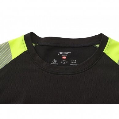 Krekls ar garām piedurknēm PESSO Hi-vis, melns 2
