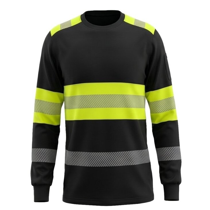 Krekls ar garām piedurknēm BoSafety RICO LONG Hi vis, C1 klase